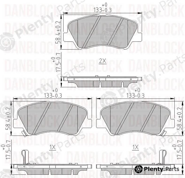 Danblock DB511003 — Brake Pad Set, disc brake