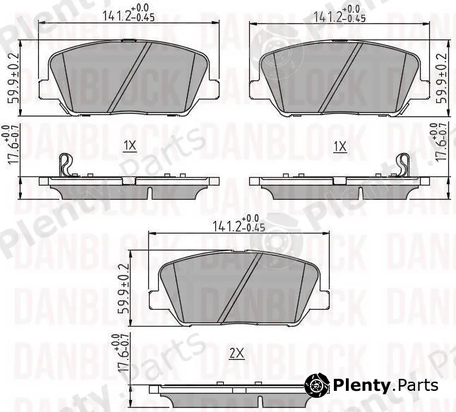 Danblock DB510788 — Brake Pad Set, disc brake