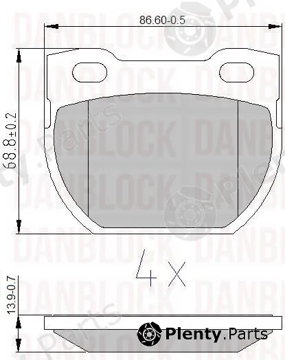 Danblock DB510261 — Brake Pad Set, disc brake
