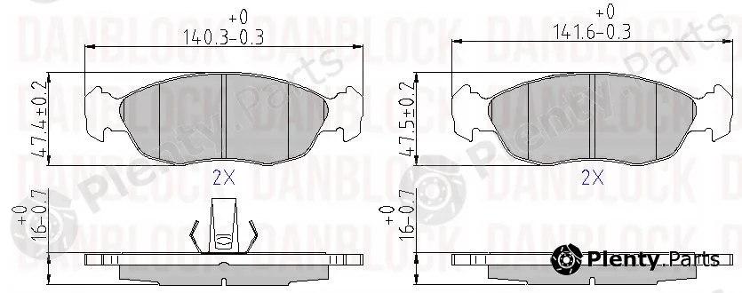 Danblock DB510304 — Brake Pad Set, disc brake