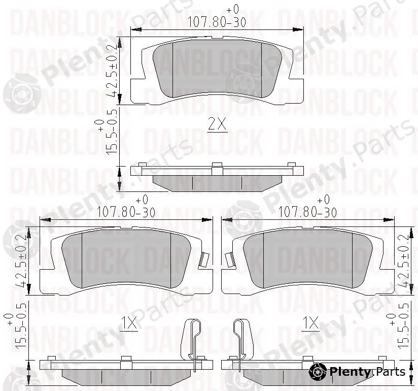 Danblock DB510176 — Brake Pad Set, disc brake