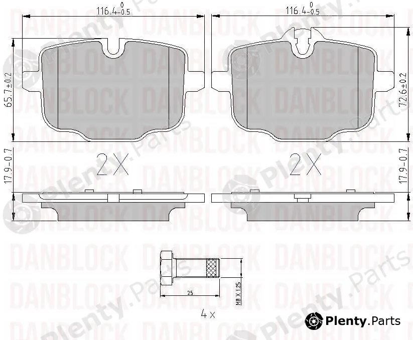 Danblock DB510803 — Brake Pad Set, disc brake