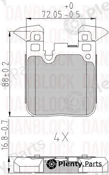 Danblock DB511054 — Brake Pad Set, disc brake