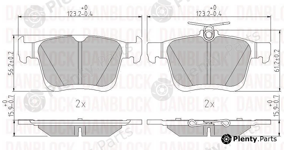 Danblock DB511182 — Brake Pad Set, disc brake