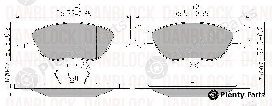 Danblock DB510279 — Brake Pad Set, disc brake