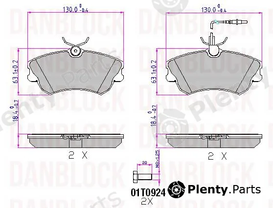 Danblock DB510356 — Brake Pad Set, disc brake