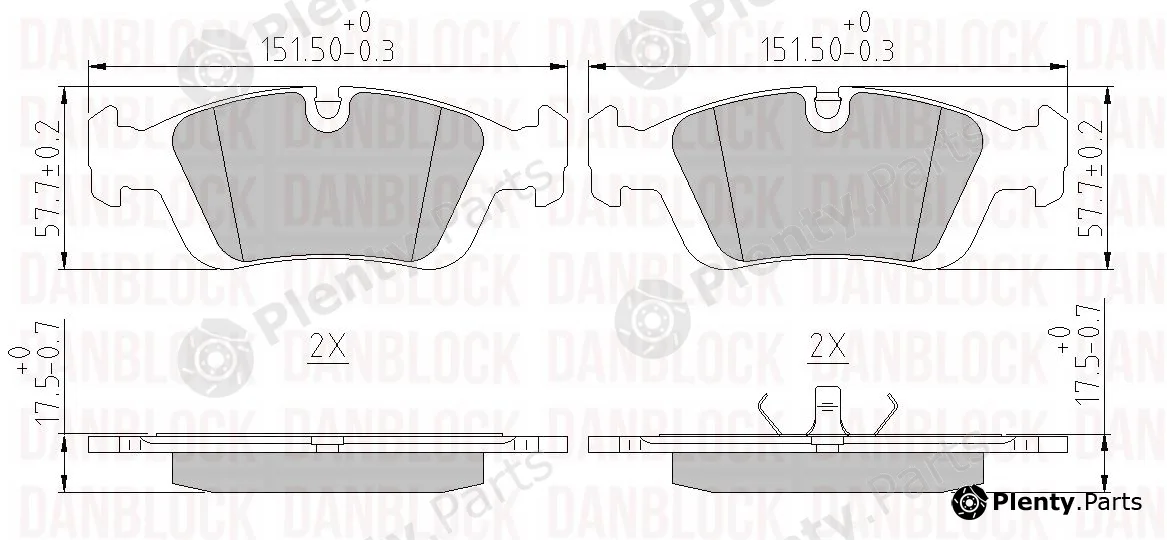 Danblock DB510121 — Brake Pad Set, disc brake