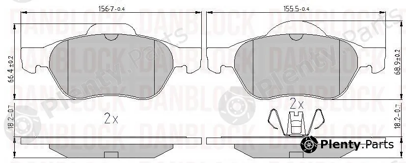 Danblock DB510769 — Brake Pad Set, disc brake