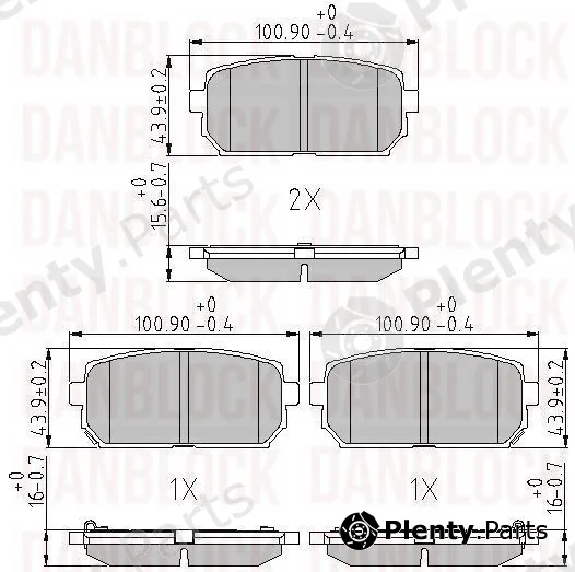 Danblock DB510665 — Brake Pad Set, disc brake