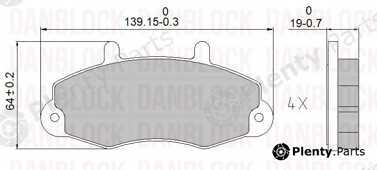 Danblock DB510150 — Brake Pad Set, disc brake
