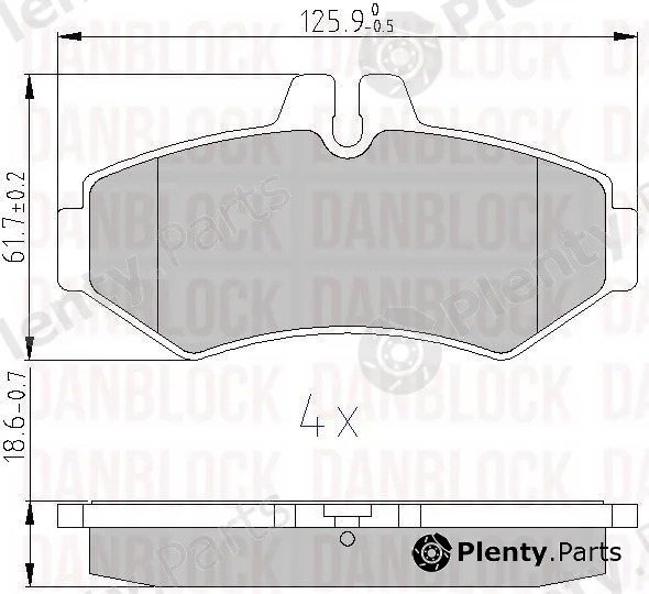 Danblock DB510824 — Brake Pad Set, disc brake
