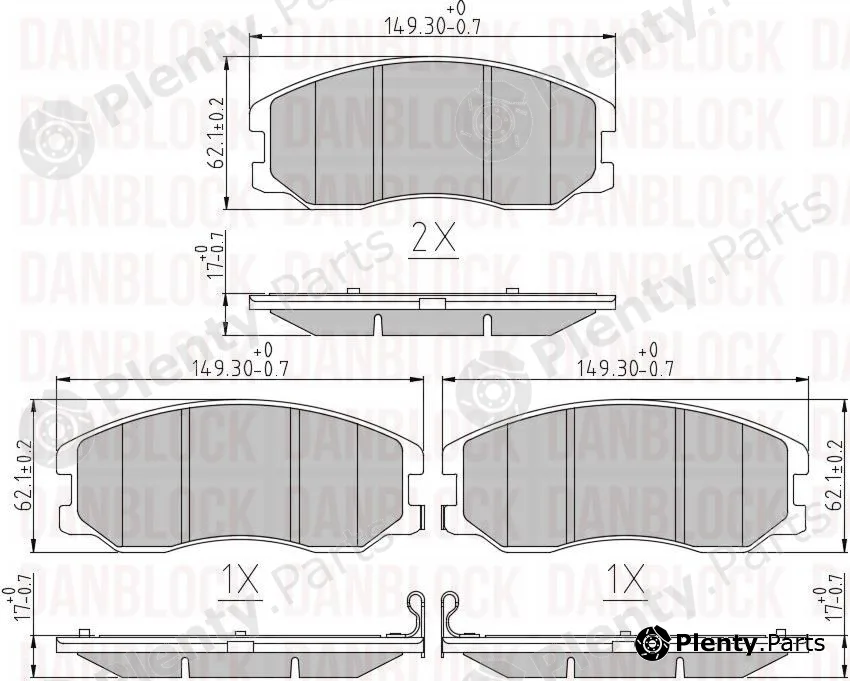 Danblock DB510548 — Brake Pad Set, disc brake