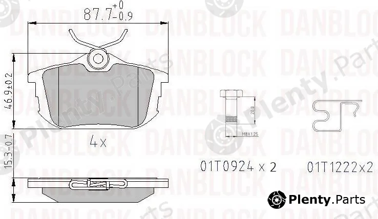 Danblock DB510315 — Brake Pad Set, disc brake