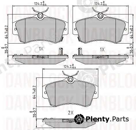 Danblock DB510471 — Brake Pad Set, disc brake
