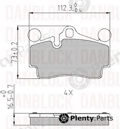 Danblock DB510604 — Brake Pad Set, disc brake