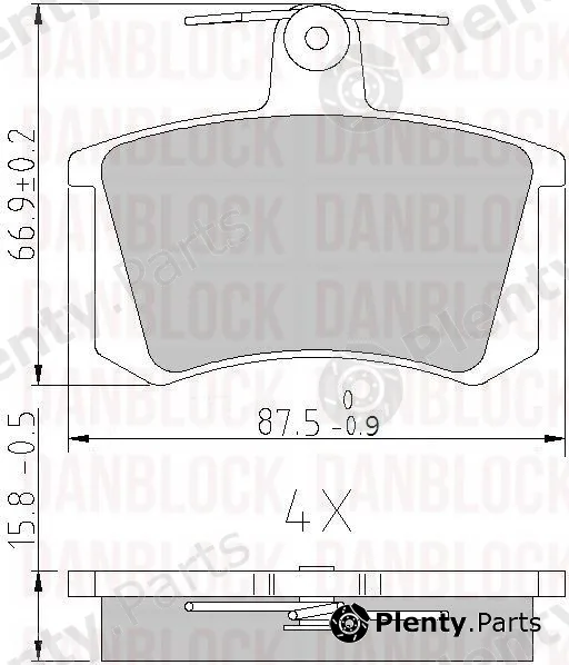 Danblock DB510265 — Brake Pad Set, disc brake