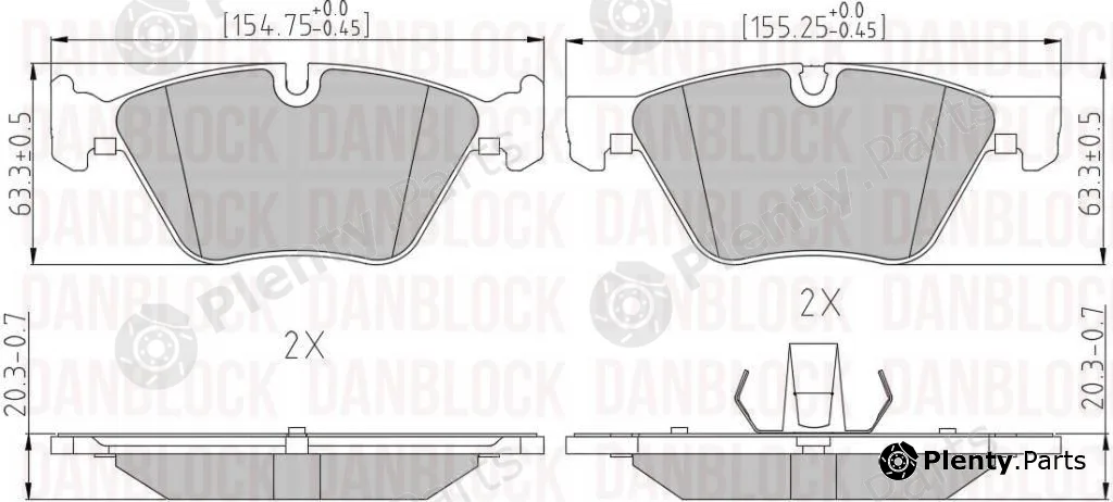 Danblock DB510512 — Brake Pad Set, disc brake