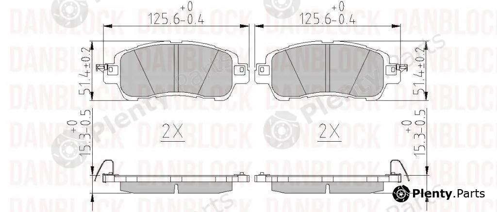Danblock DB511286 — Brake Pad Set, disc brake