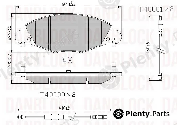Danblock DB510720 — Brake Pad Set, disc brake