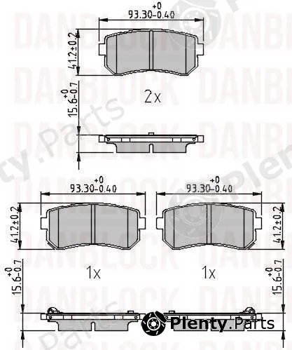 Danblock DB511392 — Brake Pad Set, disc brake
