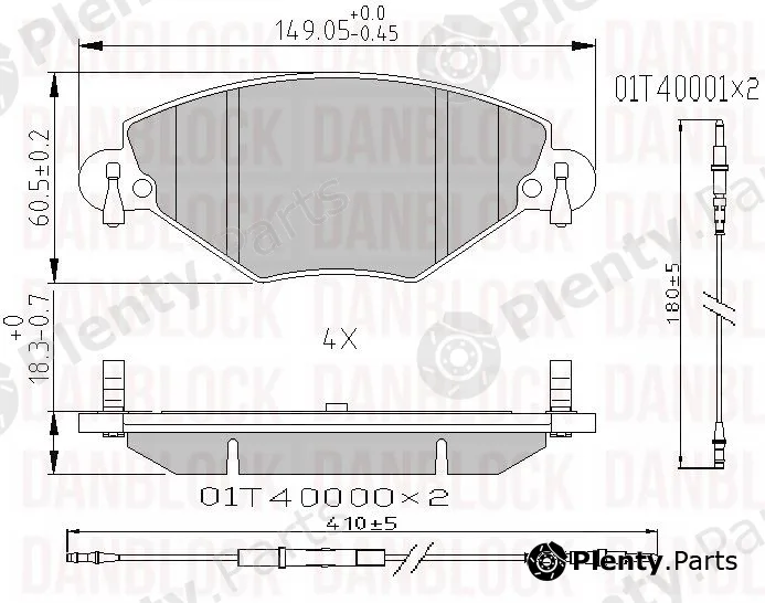 Danblock DB510447 — Brake Pad Set, disc brake