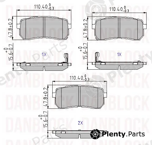 Danblock DB510585 — Brake Pad Set, disc brake