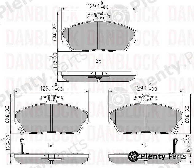 Danblock DB510083 — Brake Pad Set, disc brake