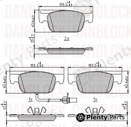 Danblock DB511329 — Brake Pad Set, disc brake