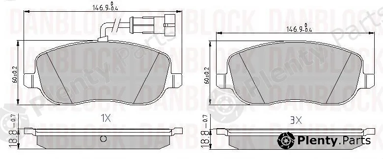 Danblock DB510531 — Brake Pad Set, disc brake