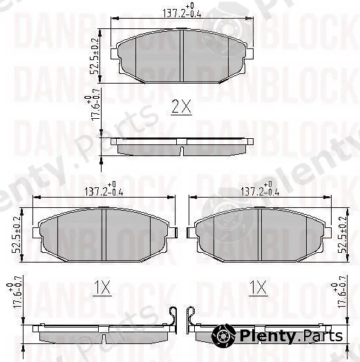 Danblock DB510240 — Brake Pad Set, disc brake