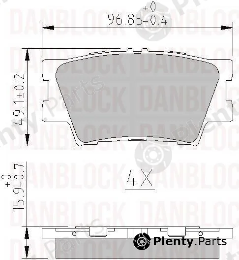 Danblock DB510496 — Brake Pad Set, disc brake