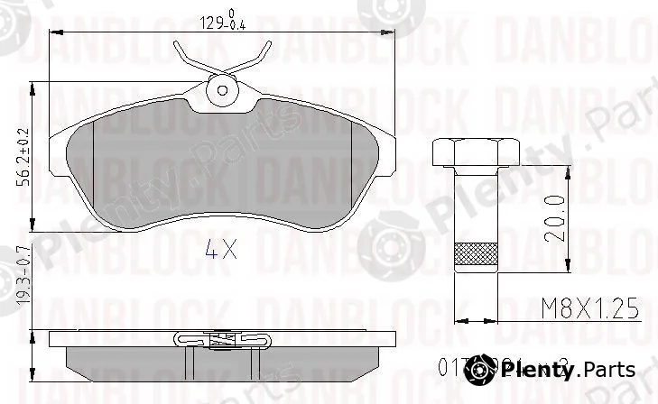 Danblock DB510408 — Brake Pad Set, disc brake