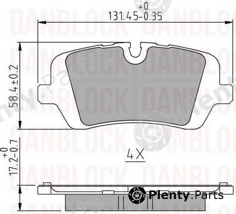 Danblock DB511126 — Brake Pad Set, disc brake