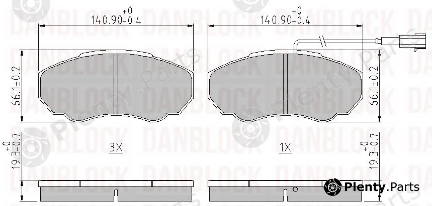 Danblock DB510210 — Brake Pad Set, disc brake