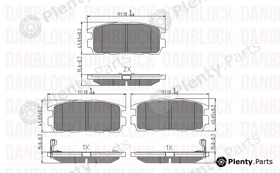 Danblock DB510549 — Brake Pad Set, disc brake
