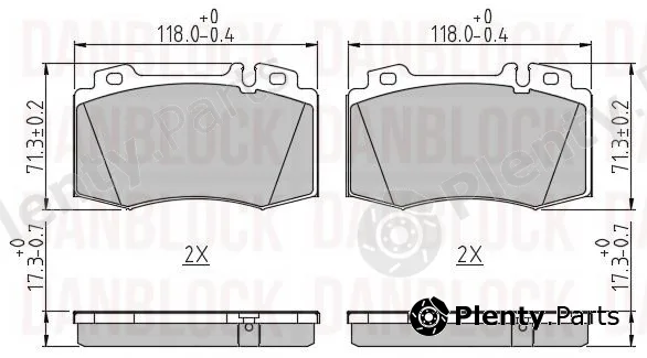Danblock DB510470 — Brake Pad Set, disc brake
