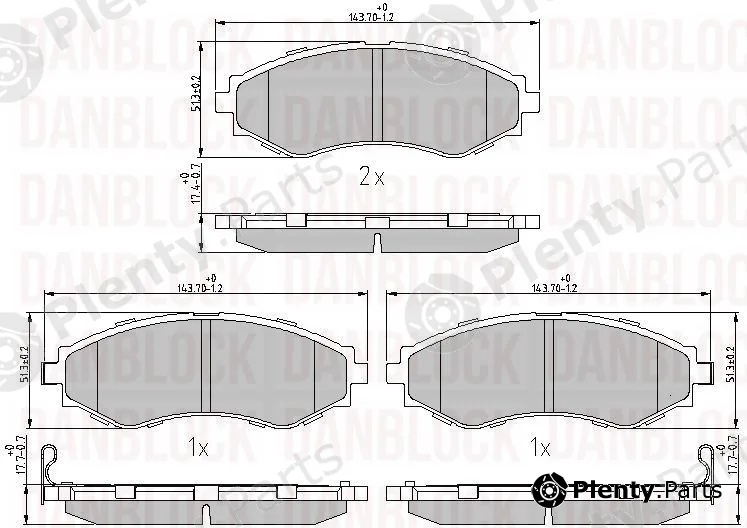 Danblock DB510667 — Brake Pad Set, disc brake