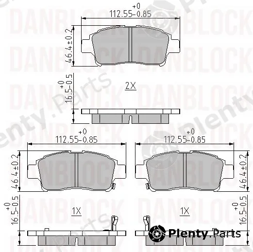 Danblock DB510358 — Brake Pad Set, disc brake