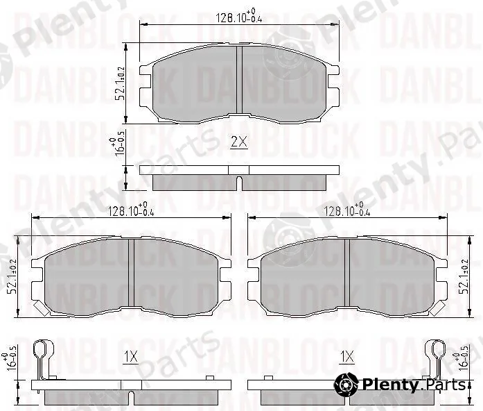 Danblock DB510141 — Brake Pad Set, disc brake