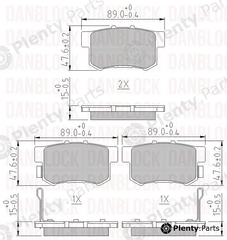 Danblock DB510132 — Brake Pad Set, disc brake