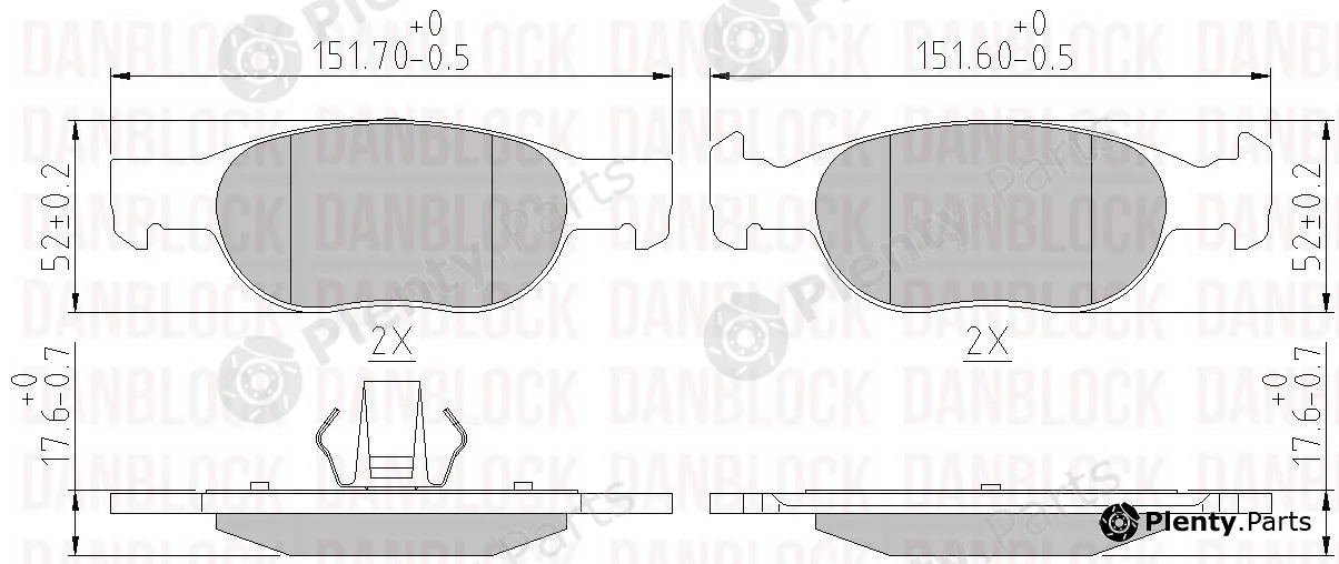 Danblock DB510385 — Brake Pad Set, disc brake