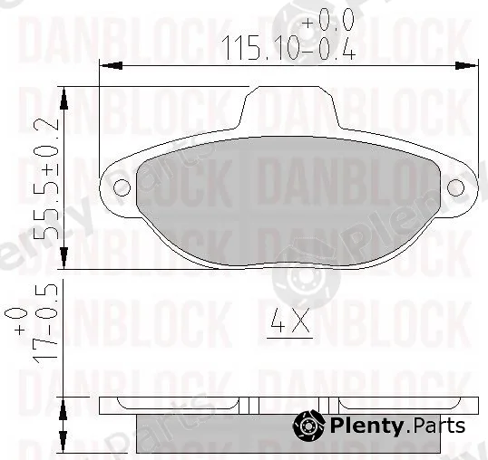 Danblock DB510148 — Brake Pad Set, disc brake