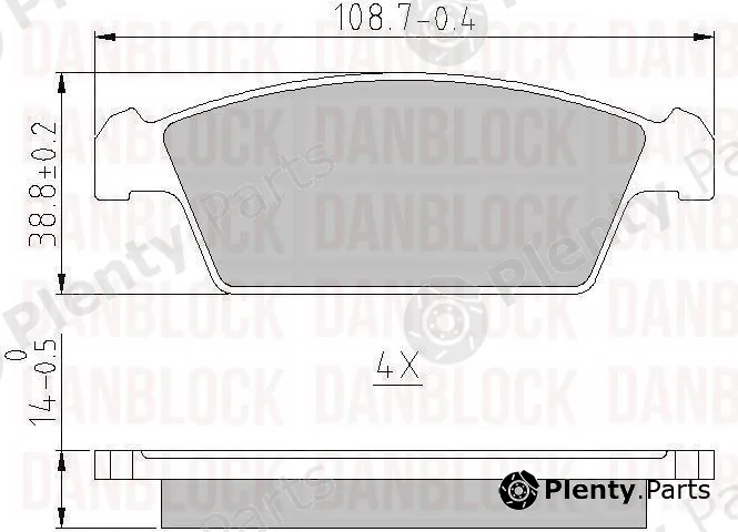 Danblock DB511081 — Brake Pad Set, disc brake