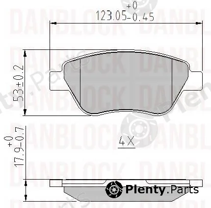 Danblock DB510211 — Brake Pad Set, disc brake