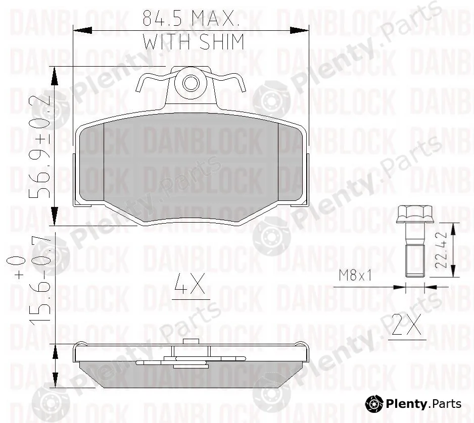 Danblock DB510277 — Brake Pad Set, disc brake