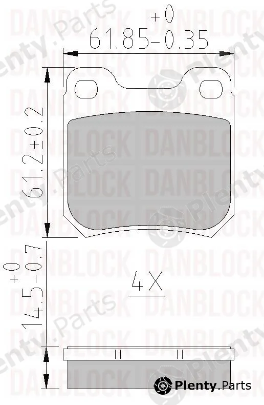Danblock DB510114 — Brake Pad Set, disc brake