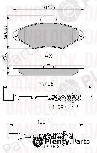 Danblock DB510200 — Brake Pad Set, disc brake