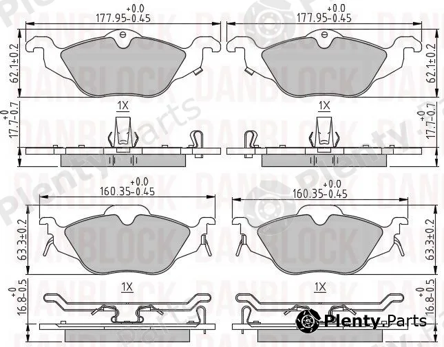 Danblock DB510335 — Brake Pad Set, disc brake