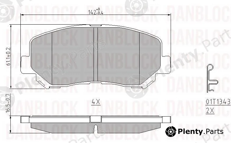 Danblock DB511070 — Brake Pad Set, disc brake