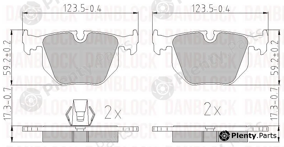 Danblock DB510329 — Brake Pad Set, disc brake